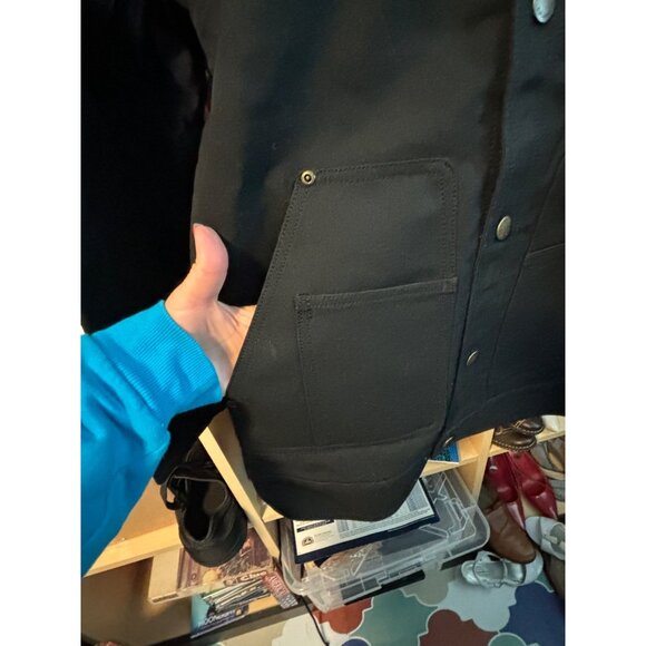 Columbia NWT Mens Black Sherpa-Lined Barn Jacket Button-Up Front Sz Small - Picture 7 of 10